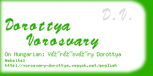 dorottya vorosvary business card